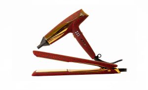 plancha c5 red leopard + secador wind red leopard