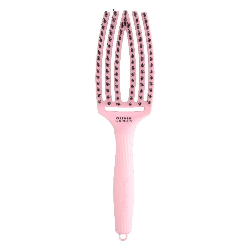 cepillo olivia garden finger brush medium think pink soft