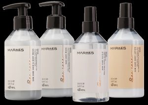 maraes kit champu/mask/oil/body cream sun care 250ml