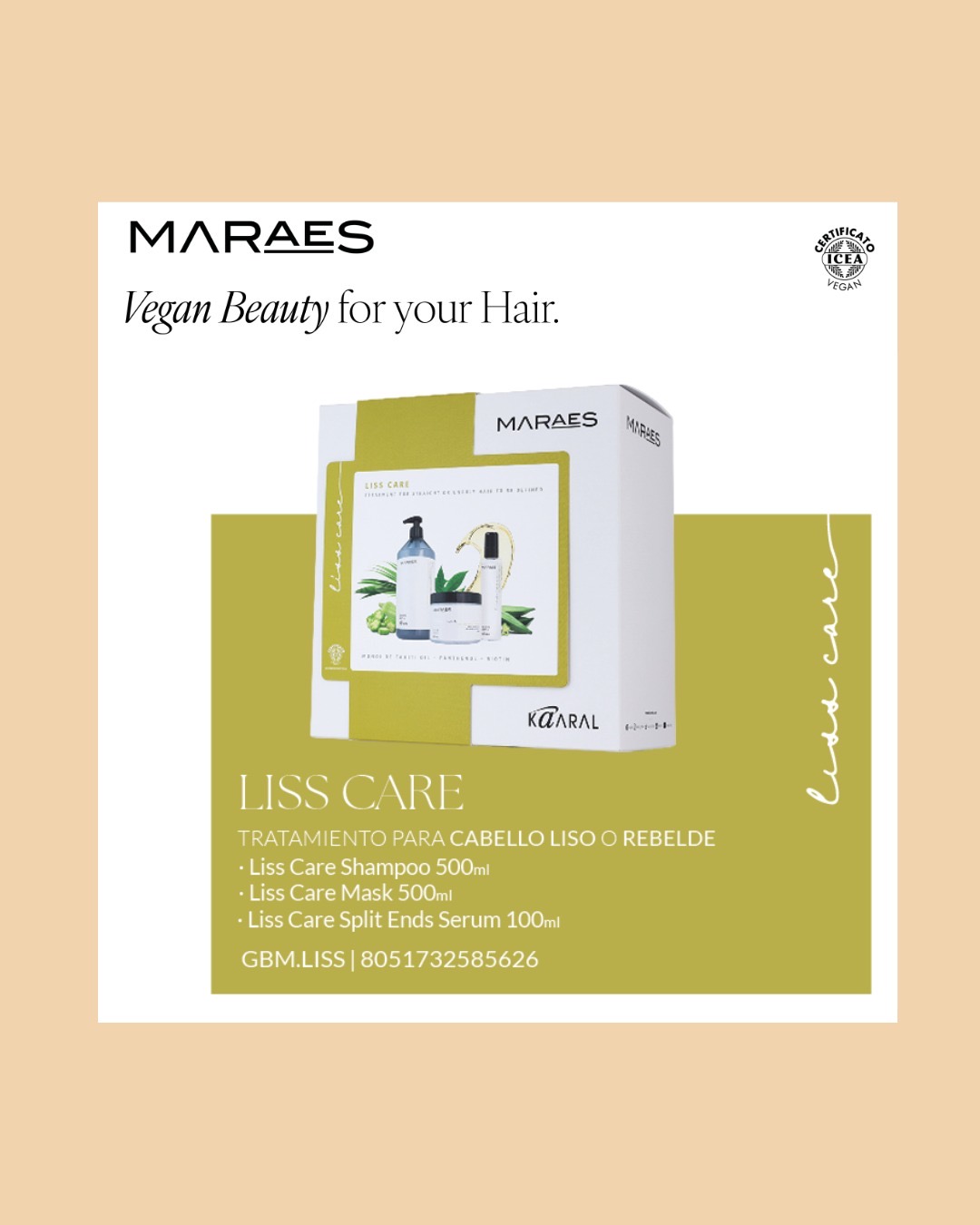 maraes gift box liss care champu 500ml/mascarilla 500ml/serum 100ml