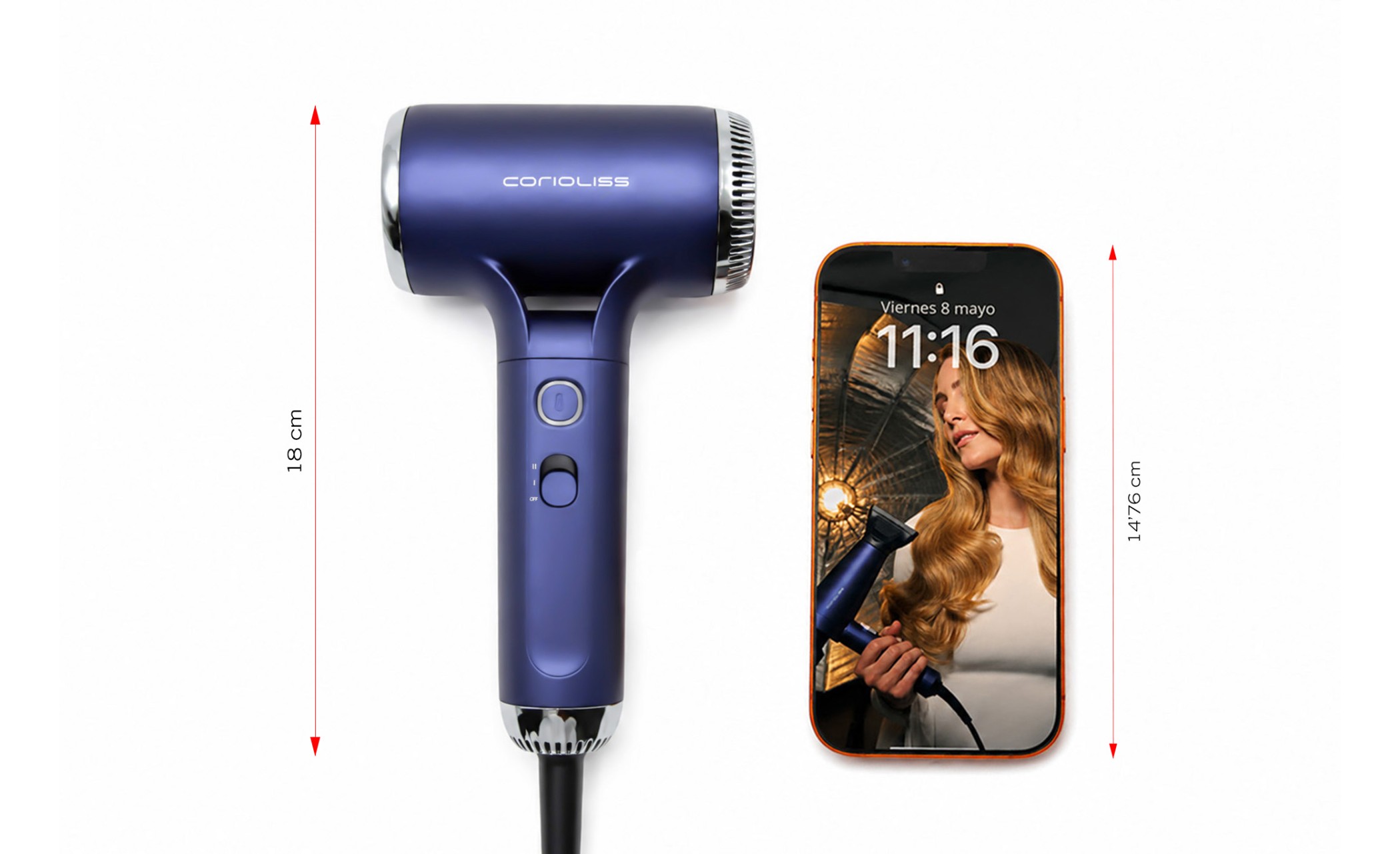 secador corioliss bldc breeze blue 105.000rpm